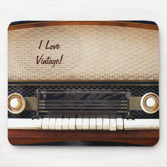 Old Radio Mouse Pad (Front)