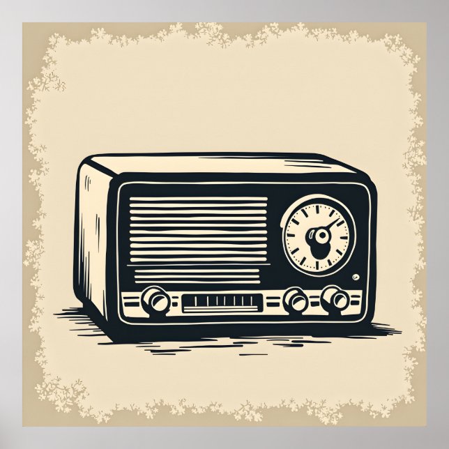 Old Radio Sketch Poster (Front)