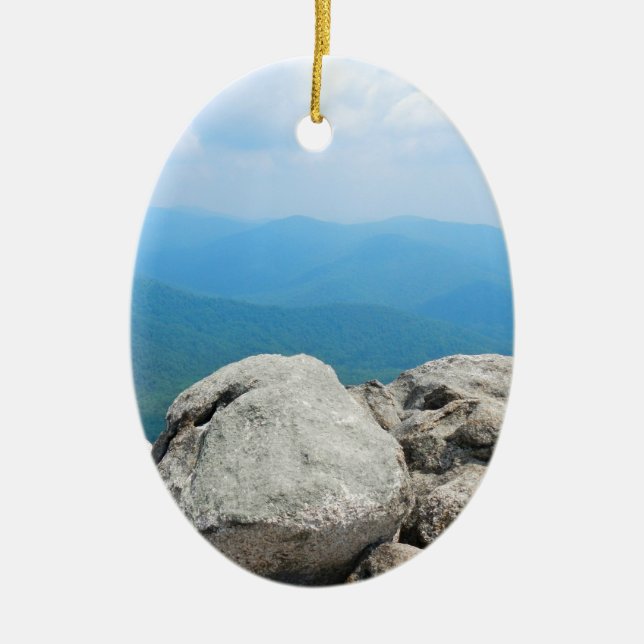 Old Rag Mountain Ceramic Tree Decoration (Front)