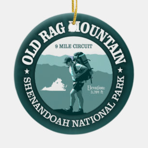 Old Rag Mountain (rd) Ceramic Tree Decoration