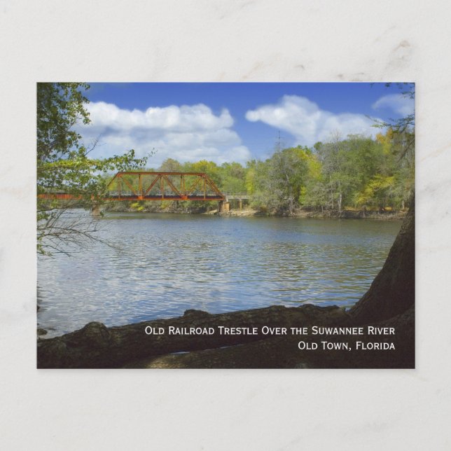 Old Railroad Trestle Postcard (Front)