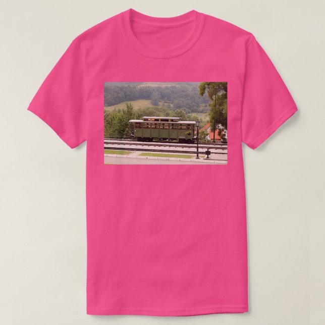 old railway wagon on the rails T-Shirt (Design Front)