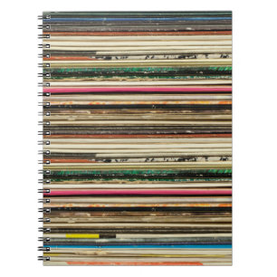 Old record carton covers stacked in pilerecord, vi notebook