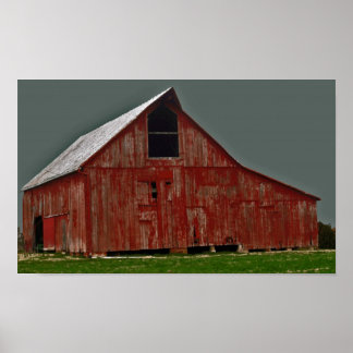 Old Red Barn Poster