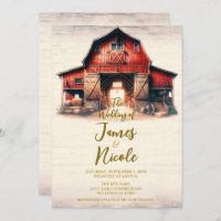 Old Red Barn Rustic Country Wedding