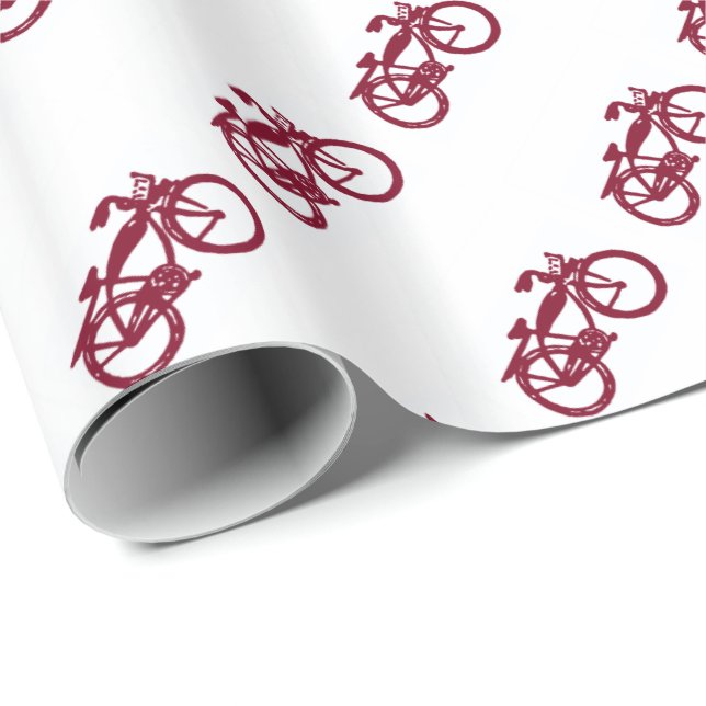 Old red bike wrapping paper (Roll Corner)