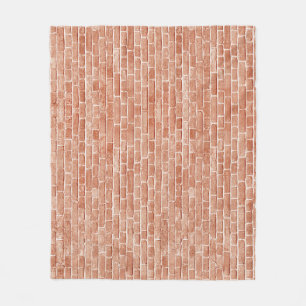 Old red brick wall texture. fleece blanket