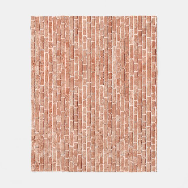 Old red brick wall texture. fleece blanket (Front)