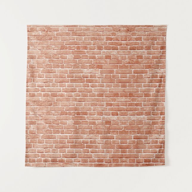 Old red brick wall texture. tapestry (Front)