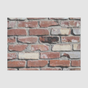 Old red brick wall tissue paper