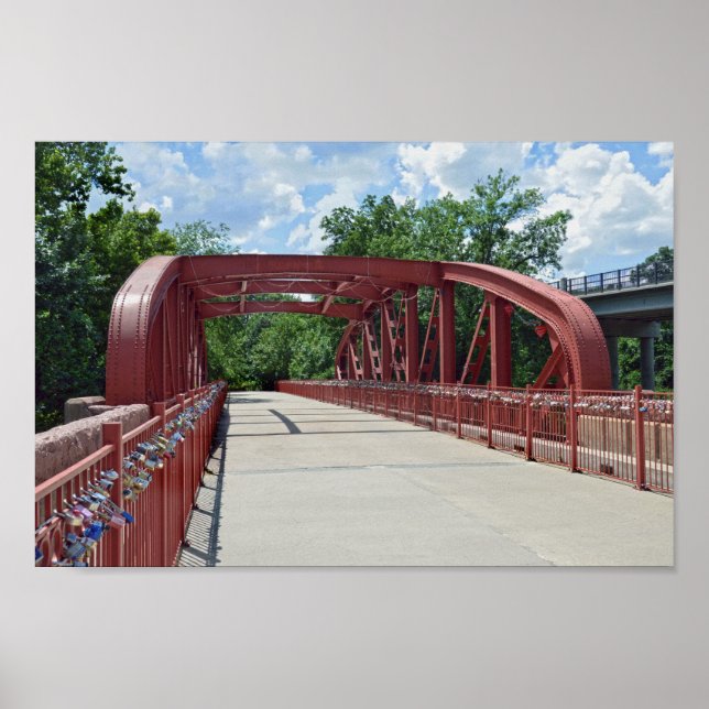 Old Red Bridge, Kansas City, Missouri Poster (Front)