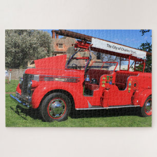 Old red fire engine, Australia Jigsaw Puzzle