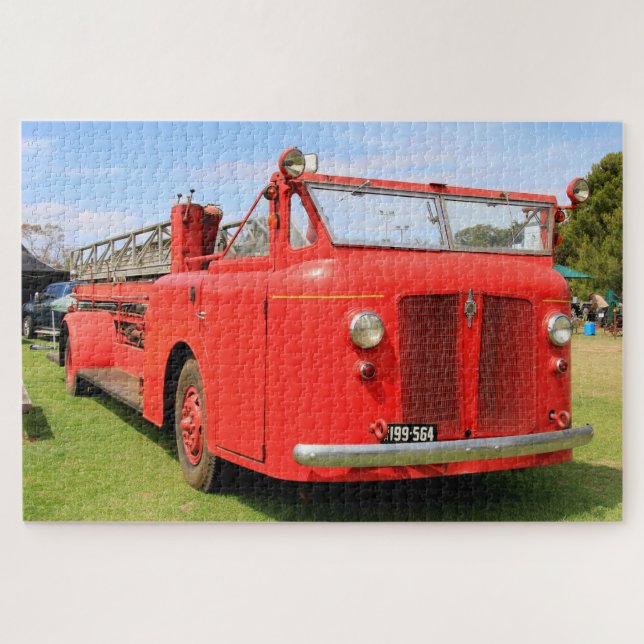 Old red fire truck, Australia Jigsaw Puzzle (Horizontal)