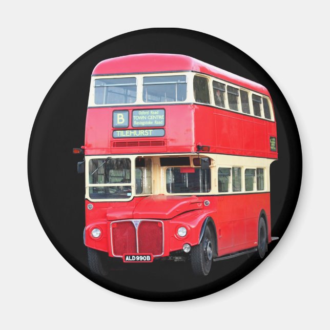 Old red London bus from around 1950 Magnet (Front)