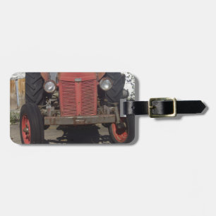 Old Red Tractor Luggage Tag