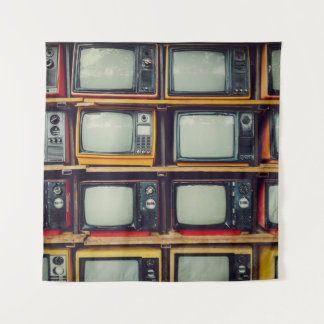 Old Retro Television Blank Screen Tapestry