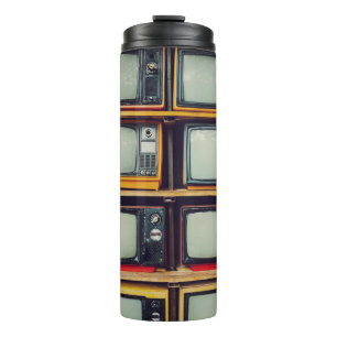 Old Retro Television Blank Screen Thermal Tumbler