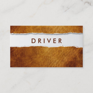 Old Ripped Paper Driver Business Card