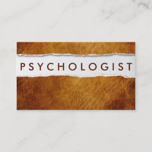 Old Ripped Paper Psychologist Business Card