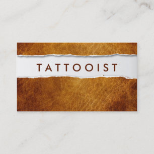 Old Ripped Paper Tattoo Art Business Card