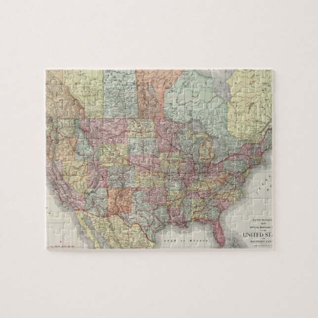 Old road map of the united states of america. jigsaw puzzle (Horizontal)