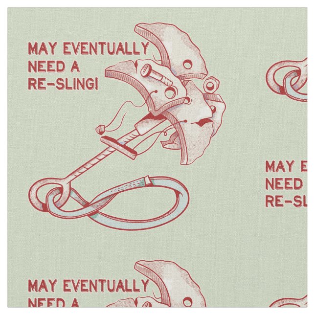 Old Rock climbing cam funny  Fabric (Close Up)