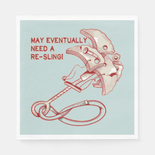 Old Rock climbing cam funny Napkin