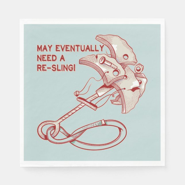 Old Rock climbing cam funny  Napkin (Front)