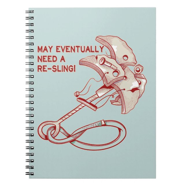 Old Rock climbing cam funny  Notebook (Front)