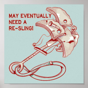 Old Rock climbing cam funny  Poster