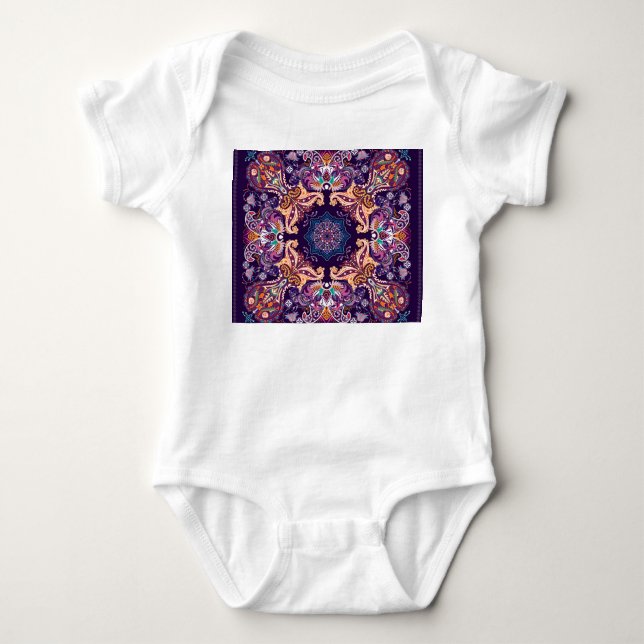 Old Rock Wall: High-Res Texture Baby Bodysuit (Front)