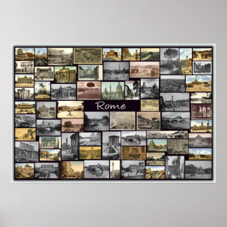Old Rome Collage Poster