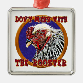 Old Rooster Metal Tree Decoration