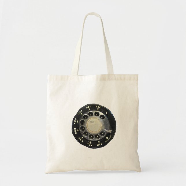 Old Rotary Phone Dial Tote Bag (Front)