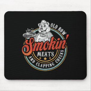 Old Row Smokin' Meats And Clapping Cheeks Funny Bb Mouse Pad