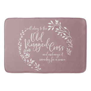 Old Rugged Cross Bath Mat