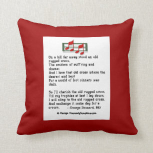 Old Rugged Cross Hymn Pillow