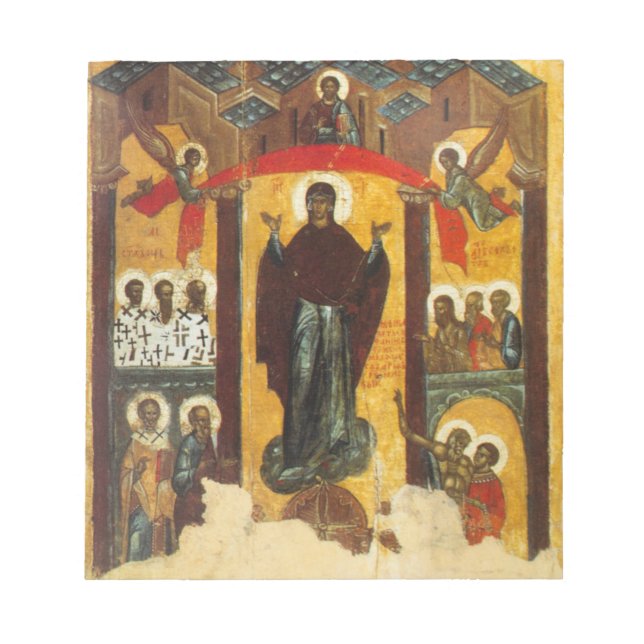 Old Russian icon The Intercession Notepad (Front)