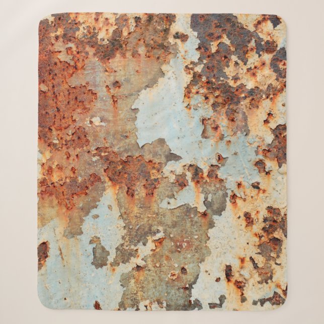 Old rust surface background and texture sherpa blanket (Front)