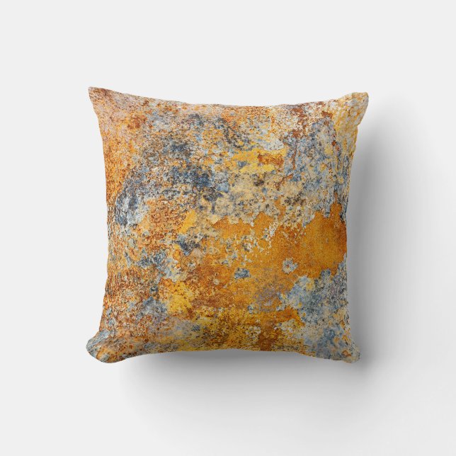 Old rust texture, grunge metallic background. cushion (Front)
