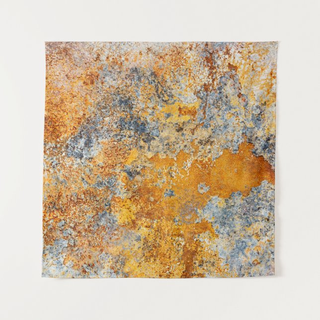 Old rust texture, grunge metallic background. tapestry (Front)