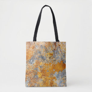Old rust texture, grunge metallic background. tote bag