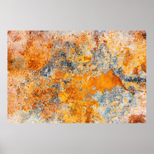 Old rust texture. Grunge rusted metal background. Poster