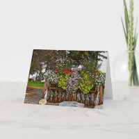 OLD RUSTED FARM SEED DRILL PLANTER WITH FLOWERS