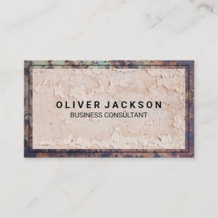 Old Rusted Metal Border Wall Texture Business Card