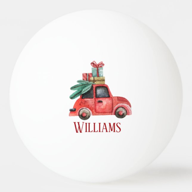 Old Rustic Red | Personalised Ping Pong Ball (Front)