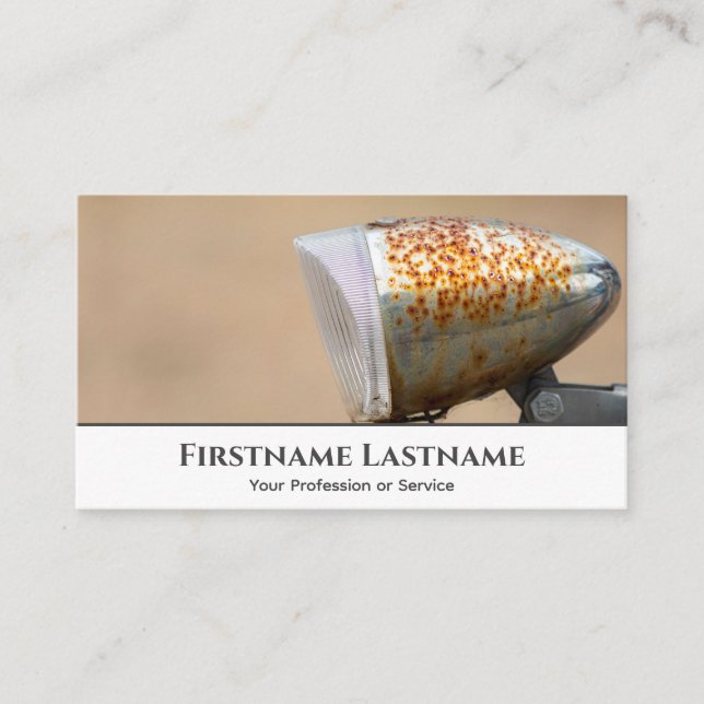 Old rusty bike bell for Bicycle Repair Shops Business Card (Front)