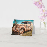 Old Rusty Car Year of Birth 1950 Happy Birthday