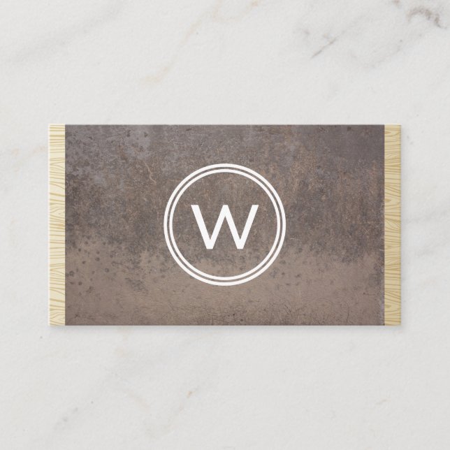 Old Rusty Metal | Wood Business Card (Front)