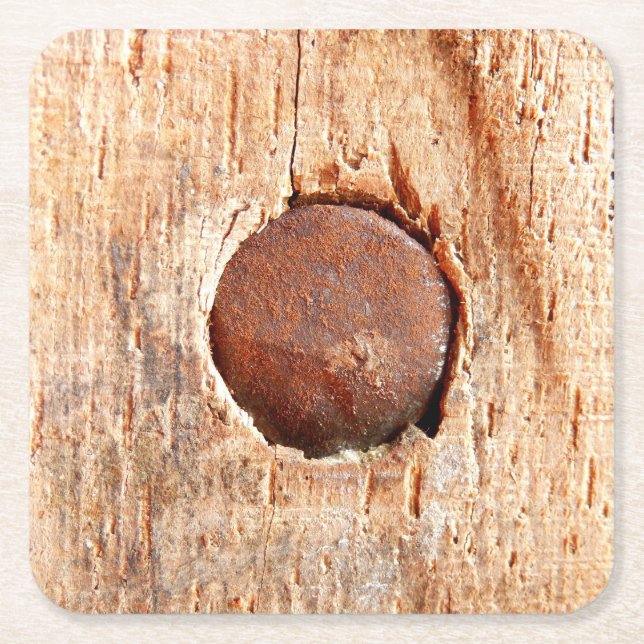 Old Rusty Nail Custom Square Coaster (Front)